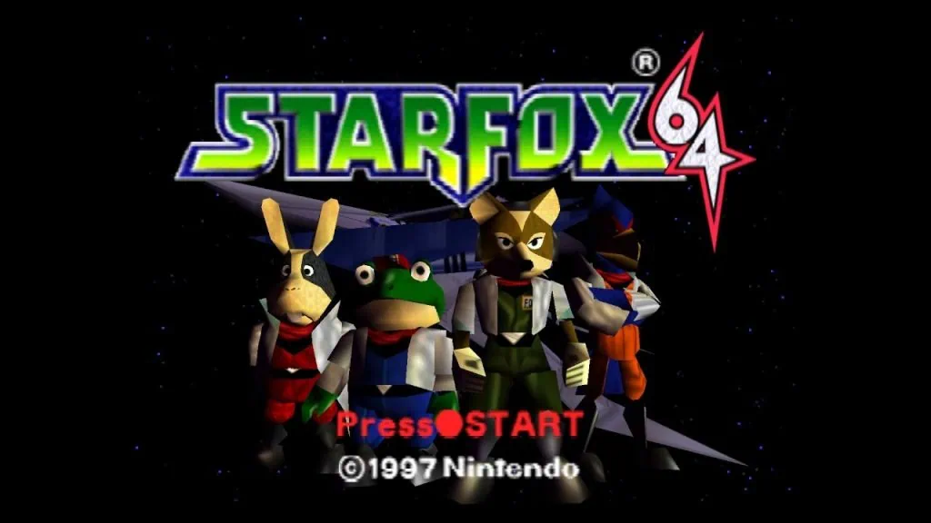 Os 20 melhores remakes de jogos da história Tela introdutória de star fox 64.