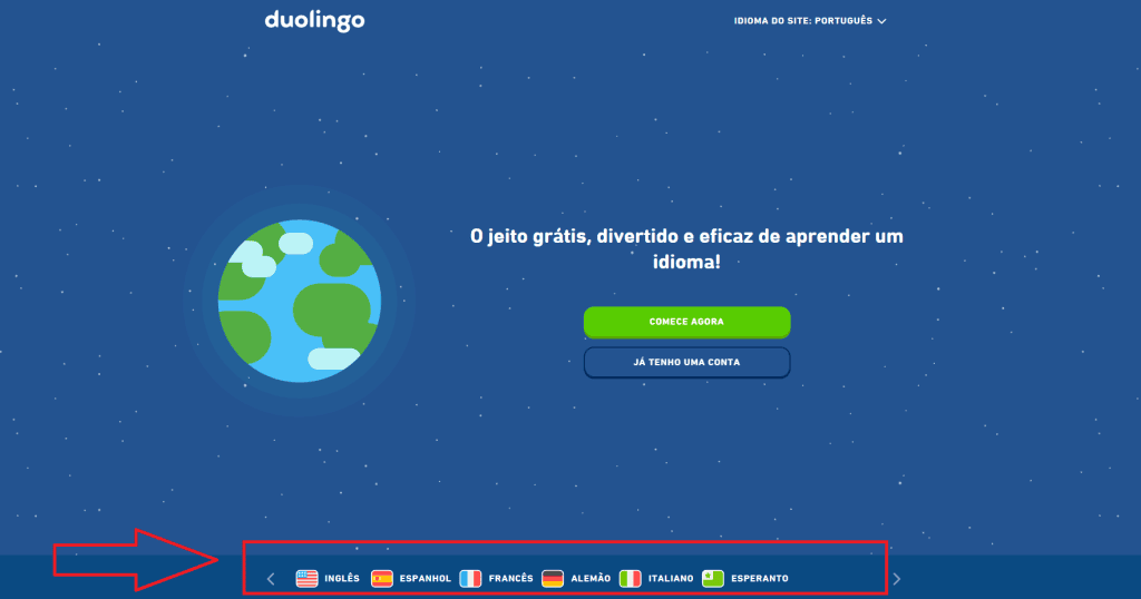 Lær språk på den morsomme og effektive måten med duolingo Se tilgjengelige kurs for det valgte språket