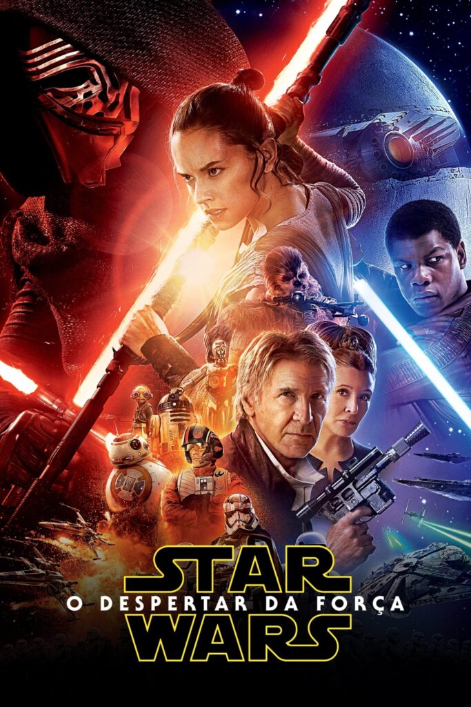 Pôster oficial para a divulgação de star wars: episódio vii – o despertar da força para o cinemas - maiores bilheterias do cinema mundial