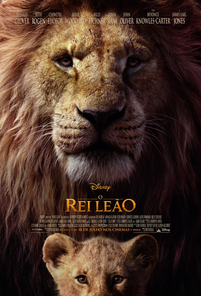 Pôster para a divulgação de o rei leão para os cinemas
