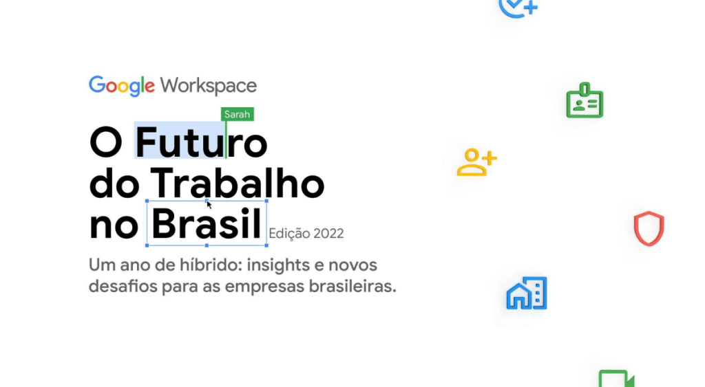 Nuvem pública está presente em 96% das empresas, diz estudo do google cloud Capa inicial do "futuro do trabalho no brasil do google cloud brasil