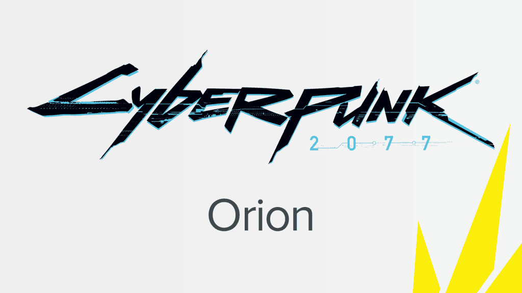 CD Projekt Red'in yeni projesi Cyberpunk 2077 Orion'un logosu.