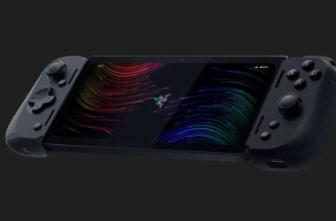 Imagem do razer edge, console portátil de última geração para jogos em alta performance.