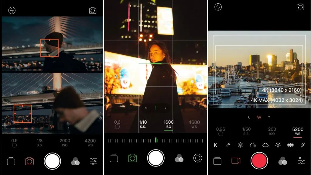 Os melhores apps para iphone (ios) em 2023 Prints de telas do aplicativo câmera profissional
