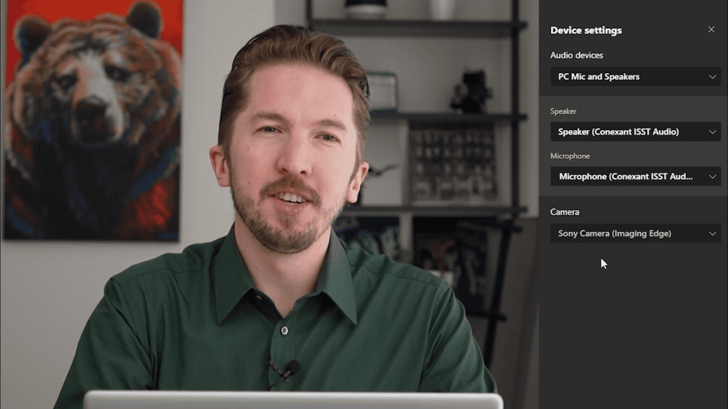 DSLR fotoğraf makineleri web kamerası olarak nasıl kullanılır? Sony kameradan görüntü akışı seçeneğinin seçilmesi.