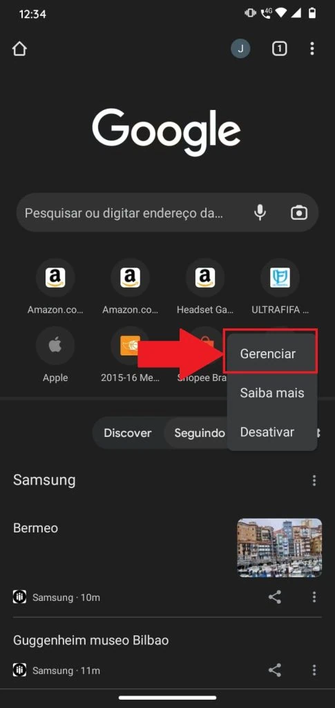 Cómo seguir sitios web usando Google Chrome para Android Cómo dejar de seguir varios sitios web