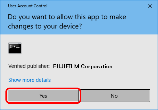 O software da fujifilm necessita de algumas permissões a mais, por isso ele pede para fazer alterações no computador.