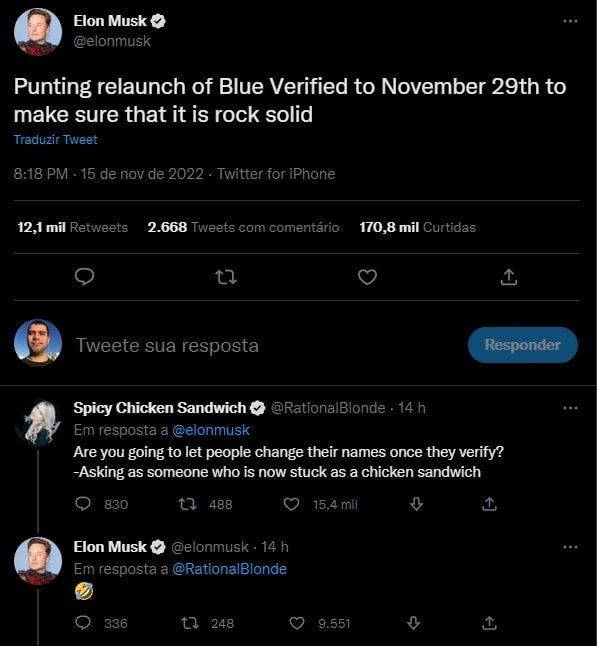 אימות, טוויטר כחול, הפעלה מחדש, אישור.