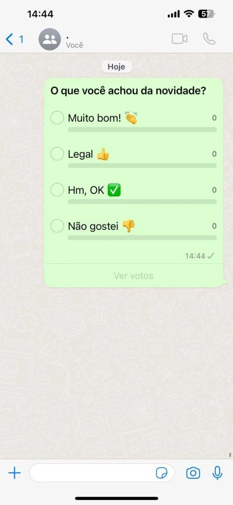 Como fazer enquete no whatsapp Como usar as enquetes do whatsapp