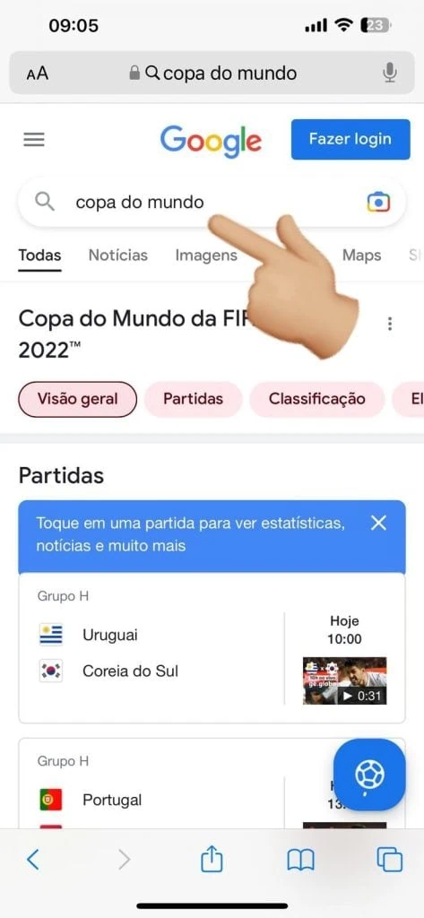 Minigame da copa do mundo no google está disponível para ios e android Jogue o minigame da copa do mundo no google disponível para ios e android. Acompanhe estatísticas e resultados em tempo real.