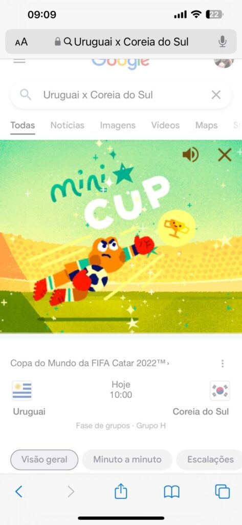 Minigame da copa do mundo no google está disponível para ios e android