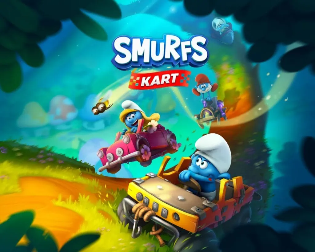 Lançamento de jogos em novembro de 2022: god of war e mais! Pôster de smurfs kart