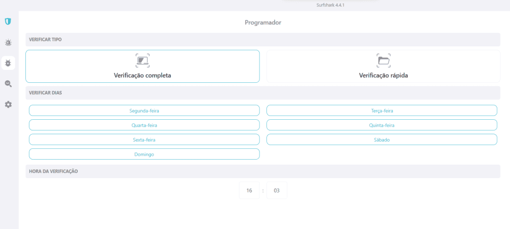 Conheça o surfshark, antivírus com vpn e proteção de dados Tela de programação de verificação do surfshark