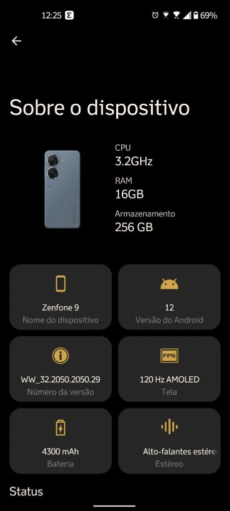 Review: asus zenfone 9 Especificações do zenfone 9