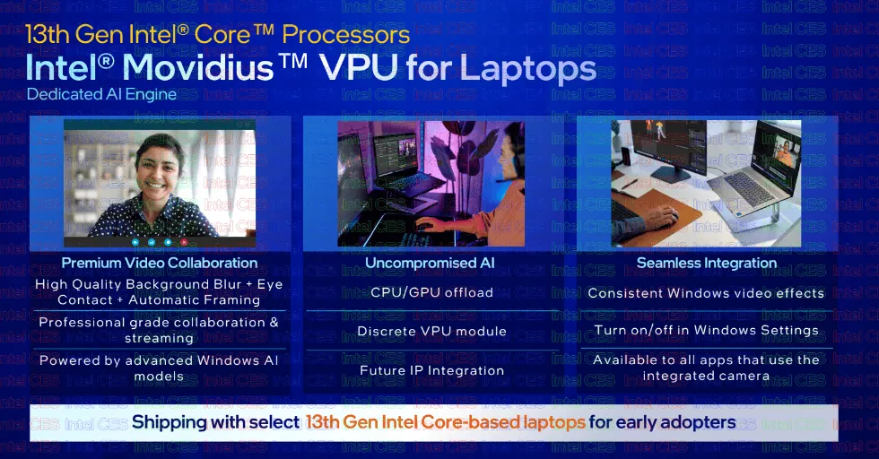 Intel anuncia 13ª geração de processadores para notebooks Movidius vision (vpus)