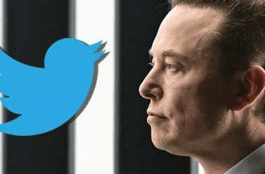 Imagem de elon musk ao lado do logo do twitter, destacando as controvérsias dos twitter files.