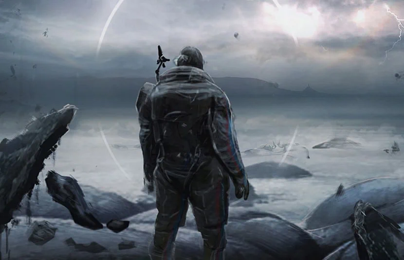 Death Stranding-Film ist in Entwicklung; siehe Einzelheiten Death-Stranding-Szene