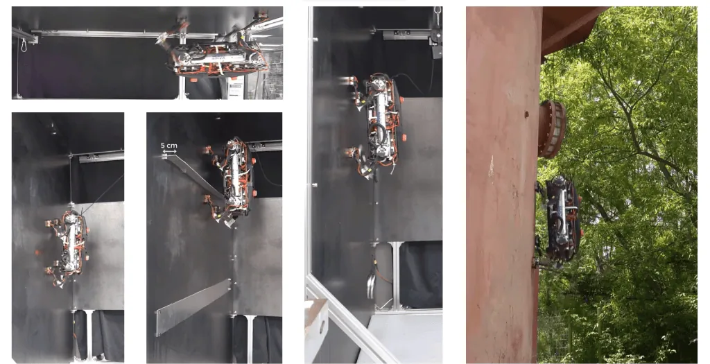 Marvel: robot cuadrúpedo puede escalar paredes y techos Robot cuadrúpedo de Marvel actuando en diferentes situaciones