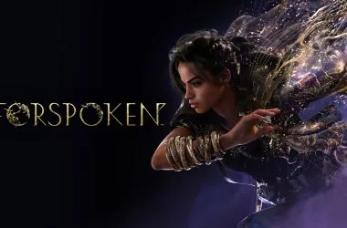 Imagem de protagonista feminina com poderes mágicos e cenário fantástico.