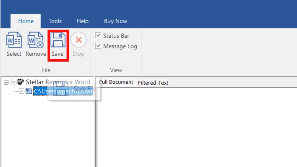 如何修复 word、excel、powerpoint 和 pdf 文件 在 Stellar Toolkit 中屏幕保存已修复的文件