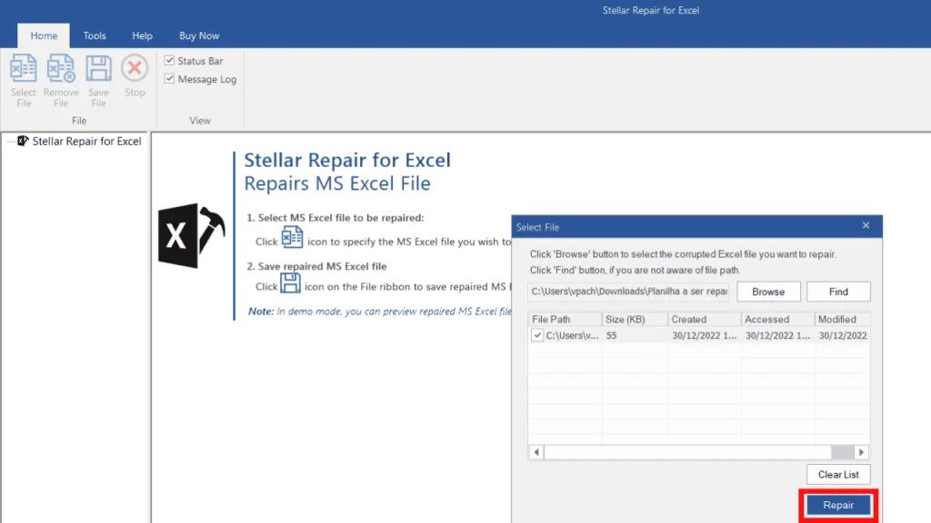 如何修复 word、excel、powerpoint 和 pdf 文件 将损坏的工作表提交给 Stellar 工具包