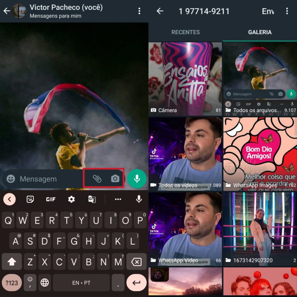 Como bloquear print do whatsapp Primeiro passo para bloquear print do whatsapp