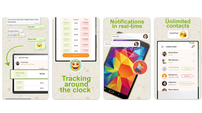 Como rastrear a atividade de contatos no whatsapp Capturas de tela: rastrear atividade é uma função do chack-chat
