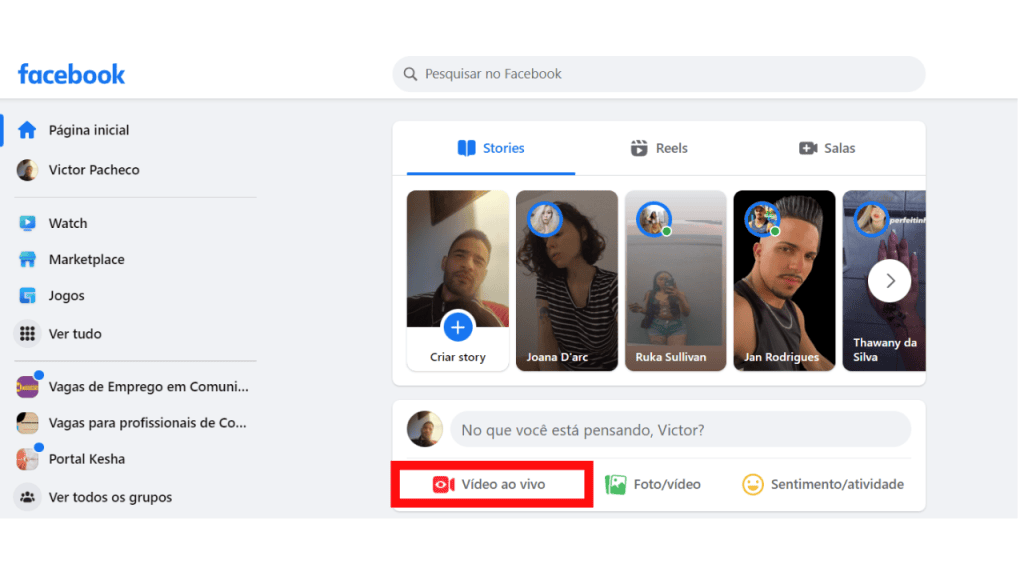 Como fazer uma live? Aprenda a fazer transmissões ao vivo no instagram, facebook e youtube Captura de tela sobre como fazer transmissão ao vivo no facebook pelo computador