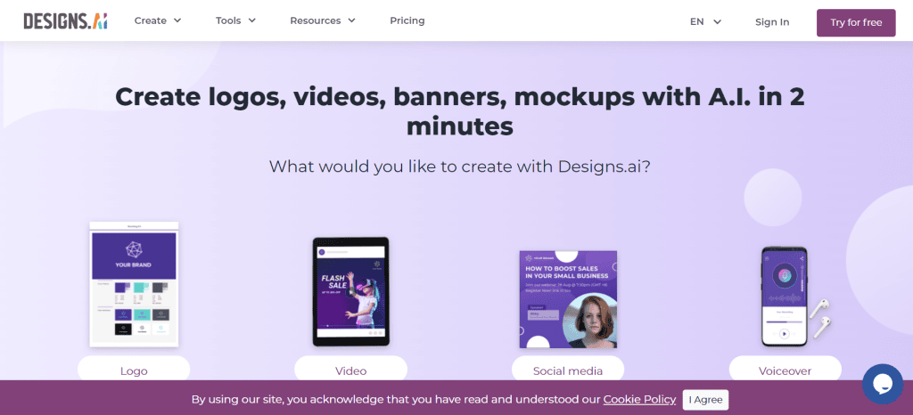 8 ferramentas para criar apresentações com inteligência artificial Designs. Ai possui vários recursos criativos