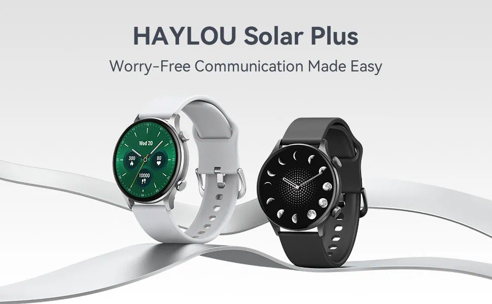 Review: haylou solar plus rt3, smartwatch barato com tela amoled Relegio inteligente com tela amoled nas cores preto e branco modelo solar plus rt3 da marca haylou