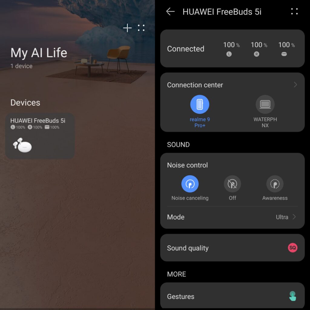 Review: huawei freebuds 5i tem bateria e som excelentes Aplicativo ai life