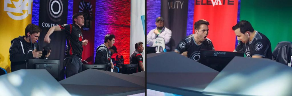 Imagem do campeonato mundial de rainbow six siege de 2017, mostrando as campeãs elevate e continuum.
