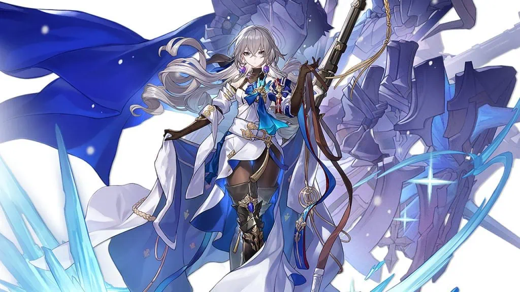 Honkai star rail: tudo sobre o jogo que sairá em 2023 Bronya, personagem presente no jogo "honkai: star rail". Ela possui cabelos compridos acinzentados e uma roupa azul e branca.