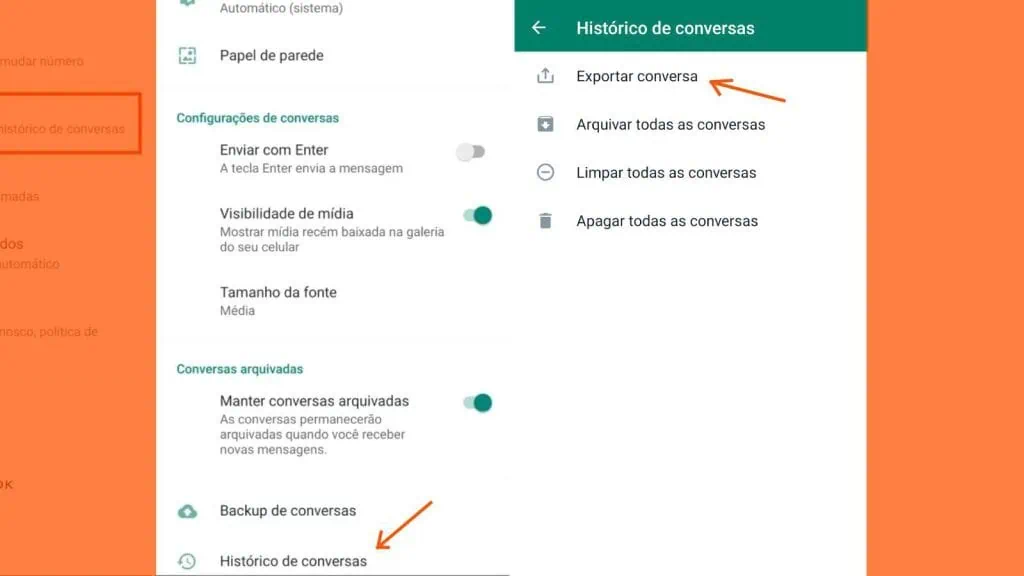 Como transferir conversas do whatsapp do android para o iphone Conversas do whatsapp (exportar)