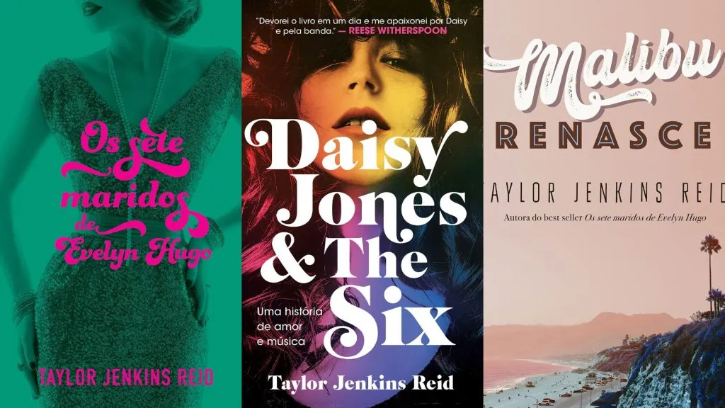 Tudo sobre a série "daisy jones and the six" do prime video Capas de "os sete maridos de evelyn hugo", "daisy jones & the six" e "malibu renasce".