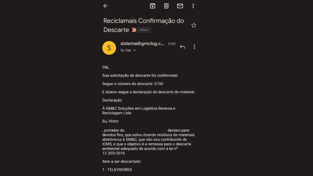 Ecotroca: samsung oferece descontos de até r$ 3 mil na troca de produtos Confirmação de retira de produto antigo por meio do programa ecotroca da samsung