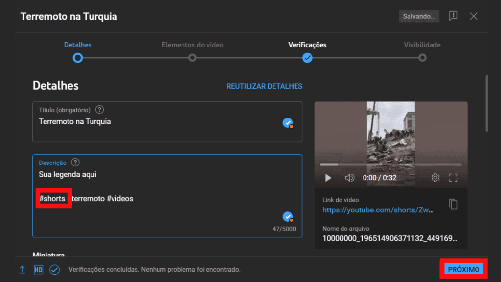 Cómo subir cortos de youtube desde pc o smartphone Tercer paso para enviar cortos por pc