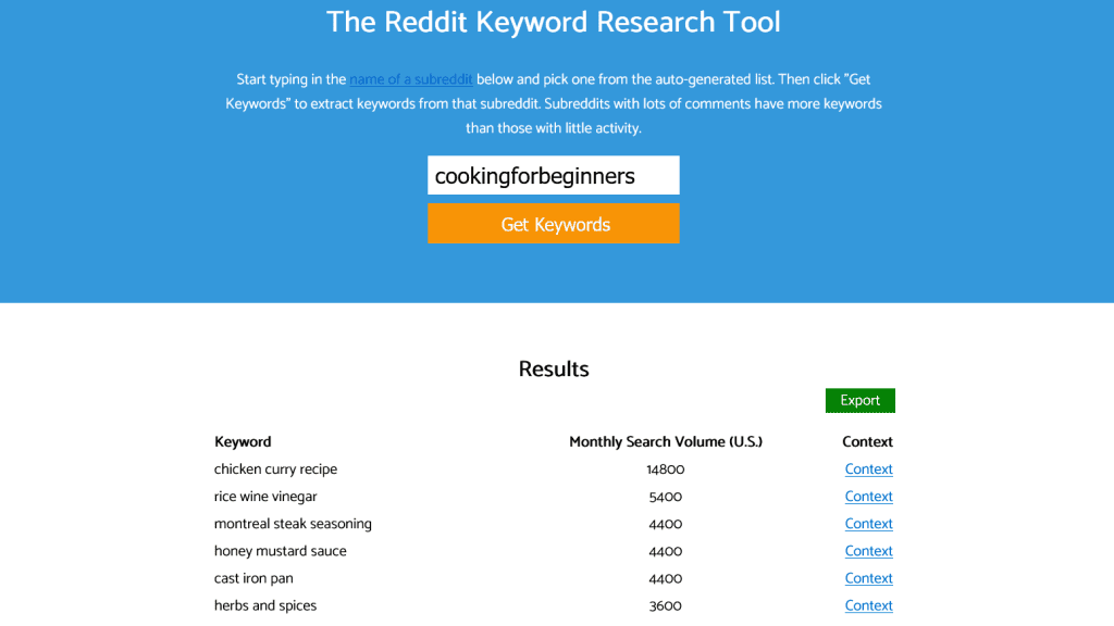 30 ferramentas de seo indispensáveis para seu site Ferramentas de seo: keyworddit mostrando kws