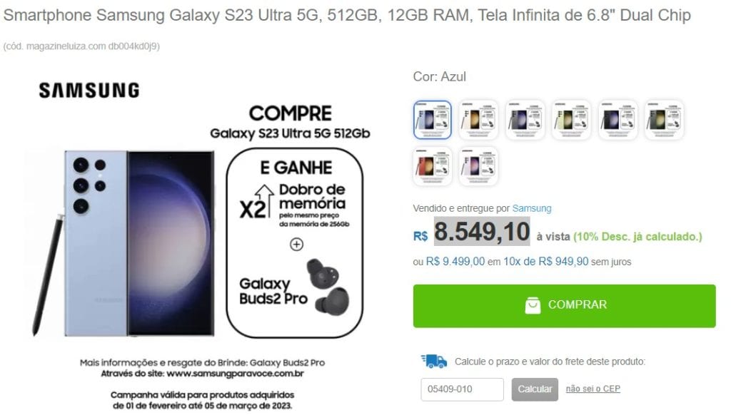 Monitor de alta qualidade com câmeras avançadas.