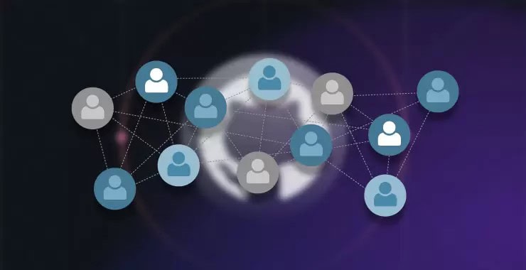 Rede de colaboradores no github.