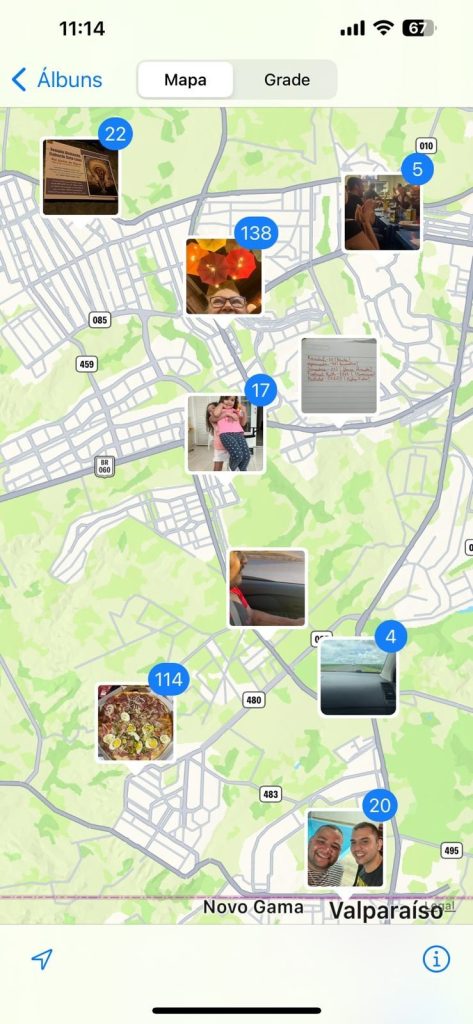Como ver as fotos em um mapa no iphone Como ver as fotos em um mapa no iphone