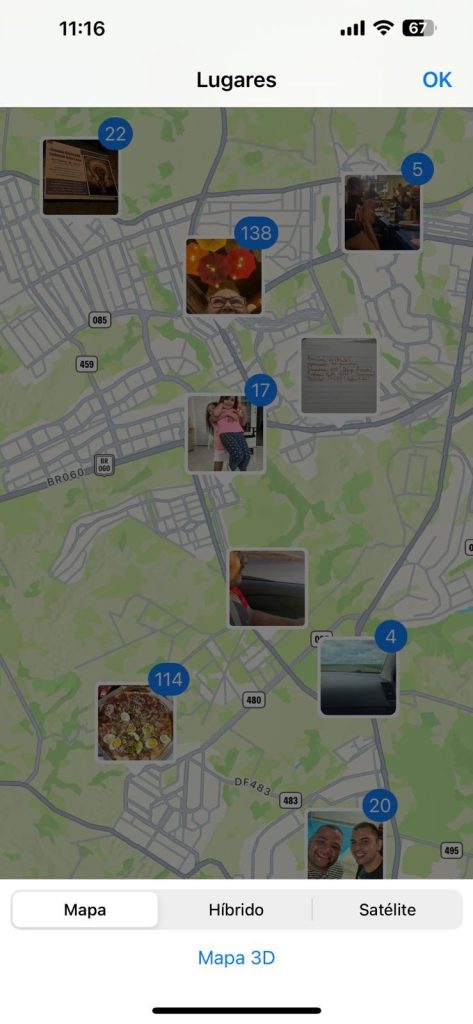 Como ver as fotos em um mapa no iphone Como ver as fotos em um mapa no iphone