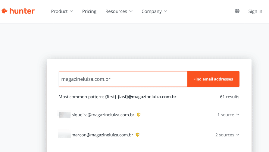 30 ferramentas de seo indispensáveis para seu site Email hunter para verificar endereços e otimização