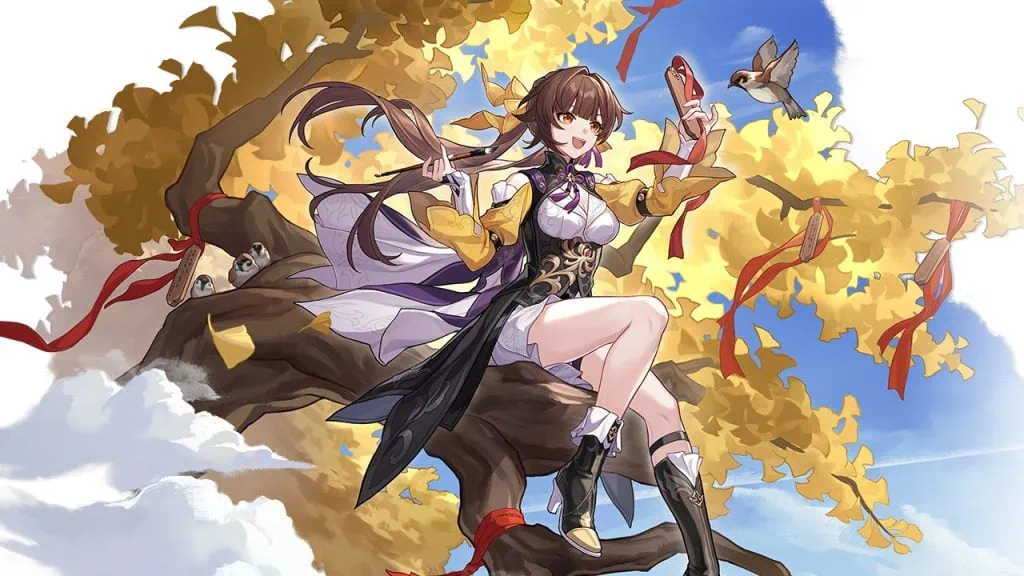 Honkai star rail: tudo sobre o jogo que sairá em 2023 Sushang, personagem presente no jogo "honkai: star rail". Ela usa roupas brancas e pretas e tem o cabelo castanho comprido, e olhos alaranjados.