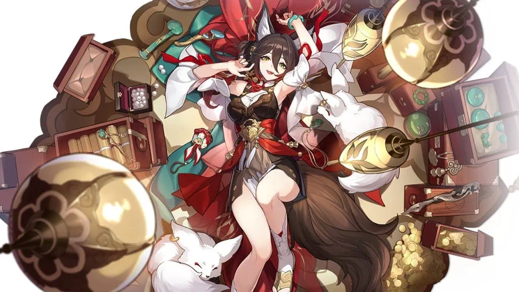 Honkai star rail: tudo sobre o jogo que sairá em 2023 Tingyun, personagem presente no jogo "honkai: star rail". Ela tem cabelos castanhos, além de orelhas e cauda de raposa, e usa roupas vermelhas.