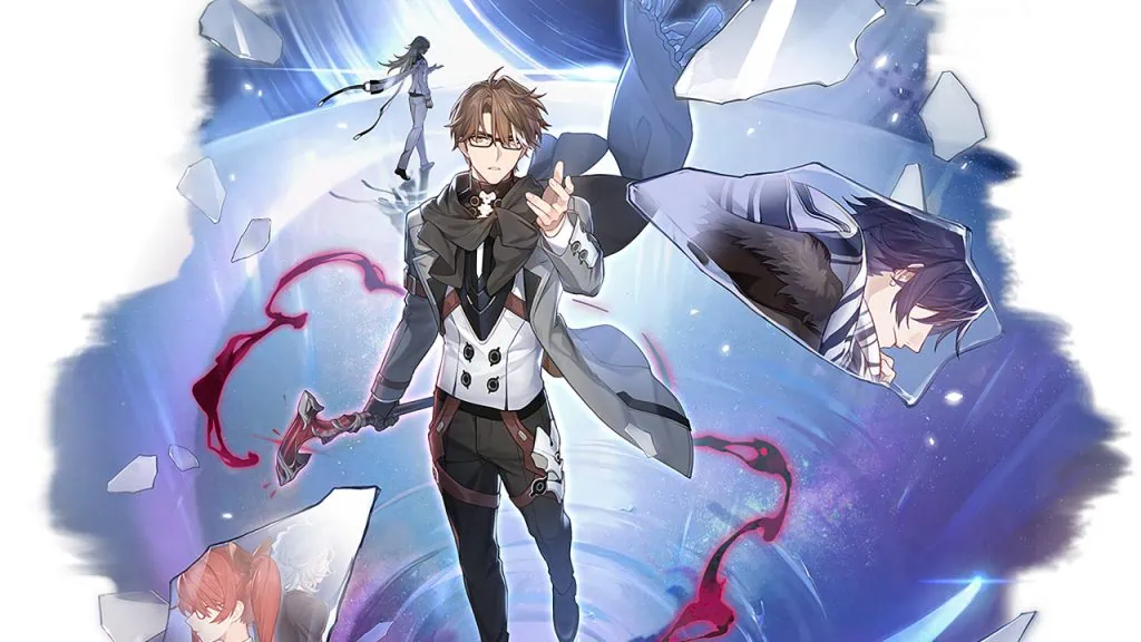 Honkai star rail: tudo sobre o jogo que sairá em 2023 O personagem welt, presente em "honkai: star rail". Ele possui cabelos castanhos, usa óculos e e roupa social.