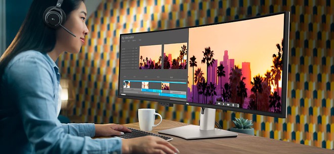 Monitor ultrawide curvo de 49 polegadas dell ultrasharp com recursos avançados para produtividade.