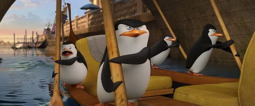 Conheça a história e os filmes da dreamworks Cena do filme os pinguins de madagascar