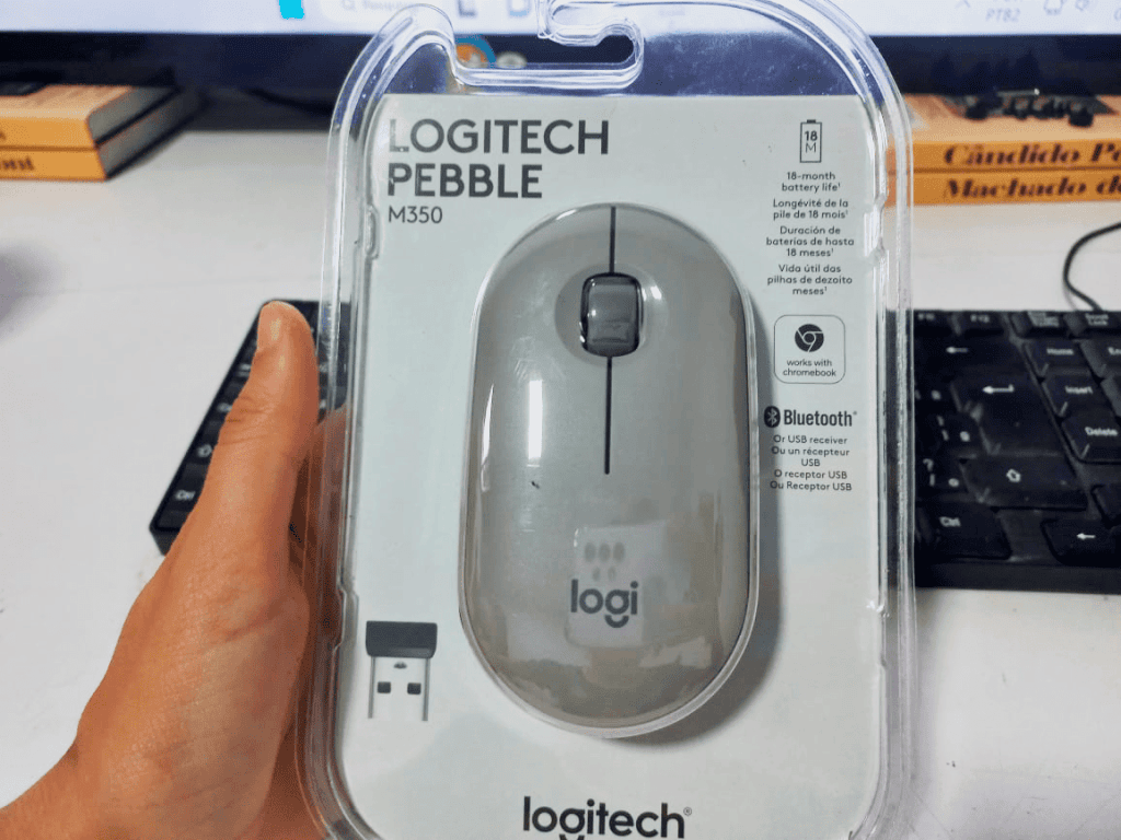 Mouse sem fio bluetooth da logitech pebble m350 para quem trabalha híbrido ou home office