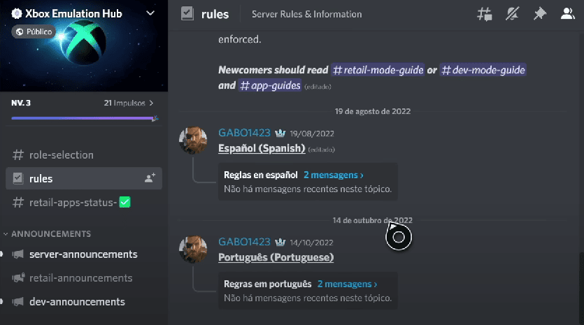 Discord dos emuladores